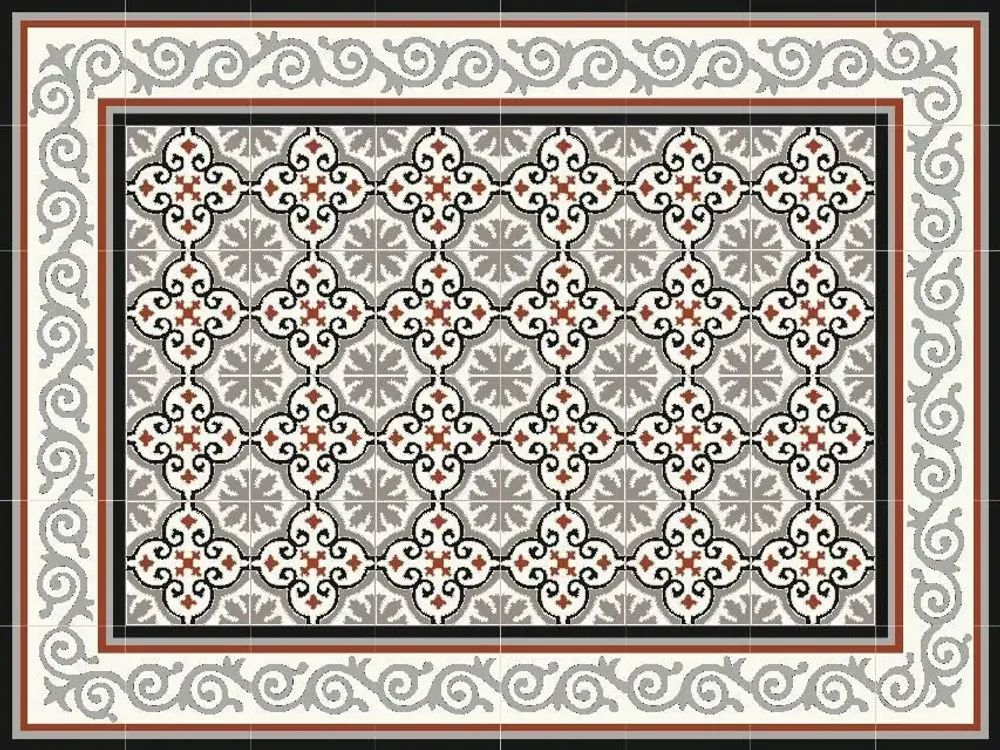Cement tiles - Elegance pattern cement tile - FLOORILÈGE