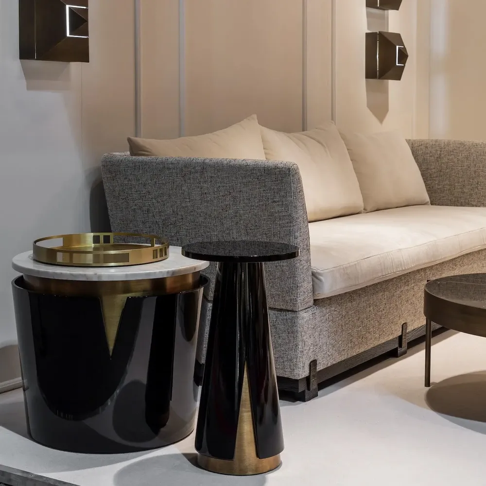 Sofas for hospitalities & contracts - Ida Sofa Base In Sand Brushed Black Oak And Cast Bronze - DUISTT