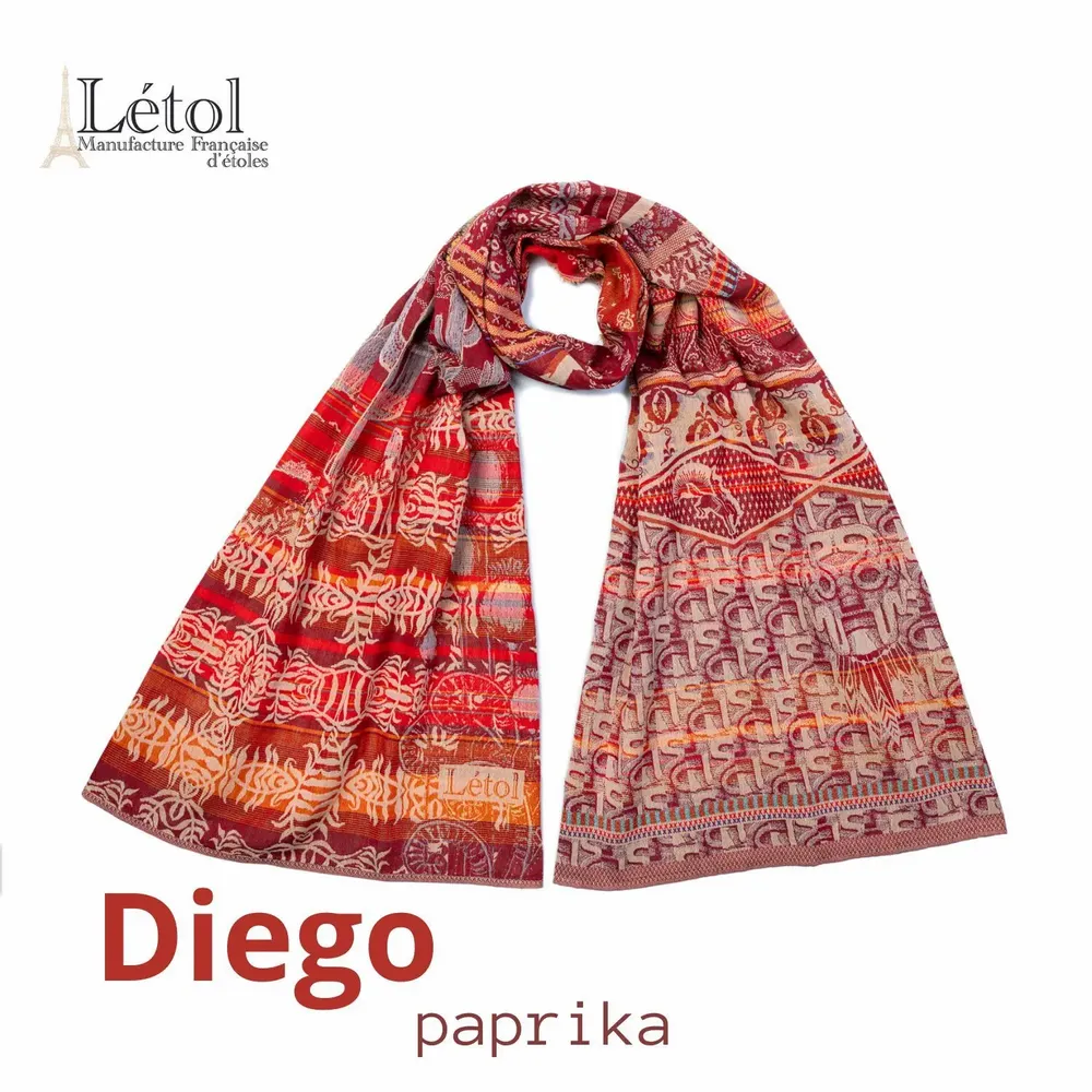 Foulards et écharpes - Etole Létol collection PE2025 - LÉTOL , MANUFACTURE FRANÇAISE D'ÉTOLES