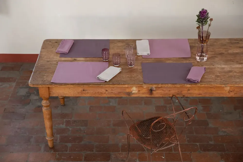 Table linen - CERERE — 2 pieces of pure washed linen placemats - NORA V