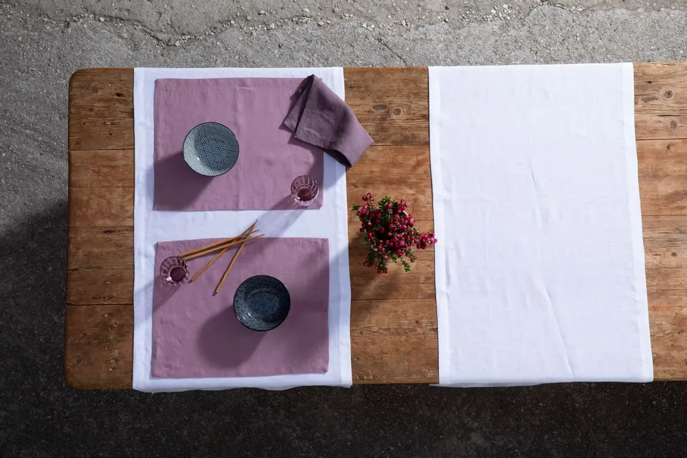 Table linen - CERERE — 2 pieces of pure washed linen placemats - NORA V