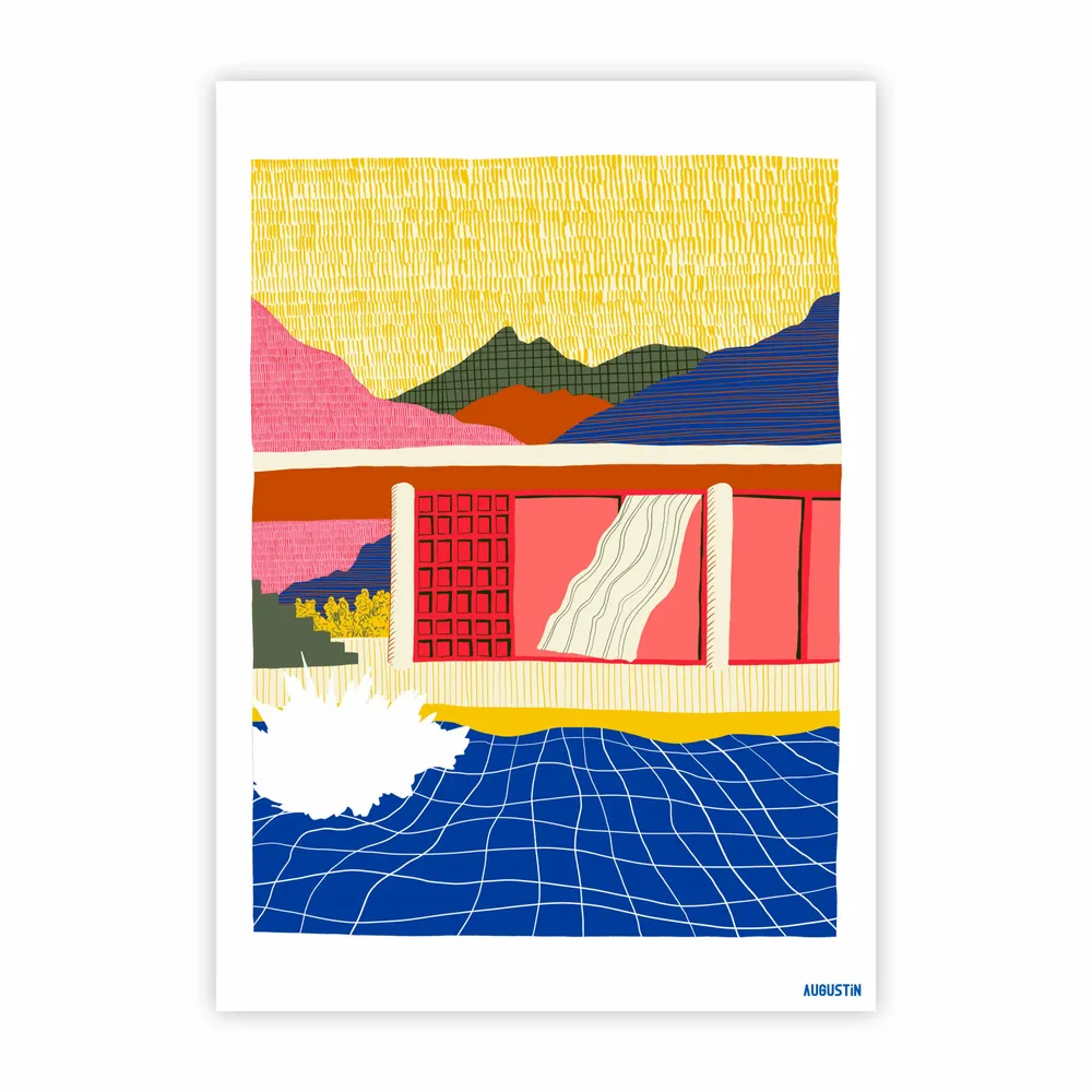 Carterie - Le plongeon - carte postale - AUGUSTIN