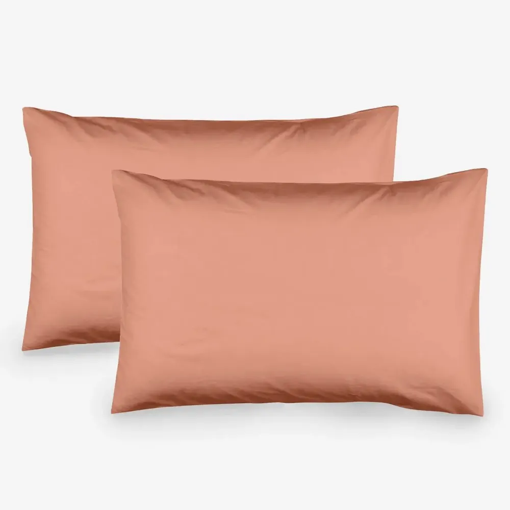Linge de lit - Set of 2pcs cotton pillowcases,50x70cm, Peach - DILIOS