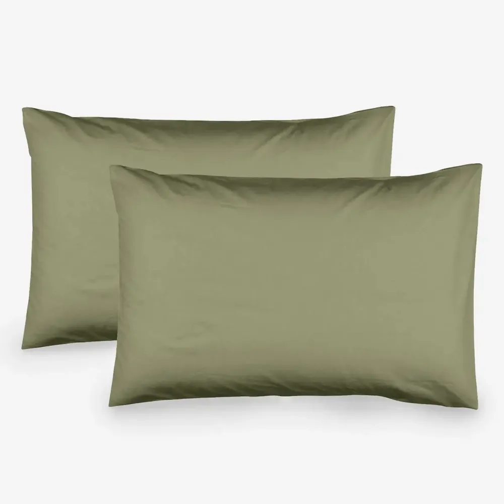 Bed linens - Set of 2pcs cotton pillowcases,50x70cm, Green - DILIOS