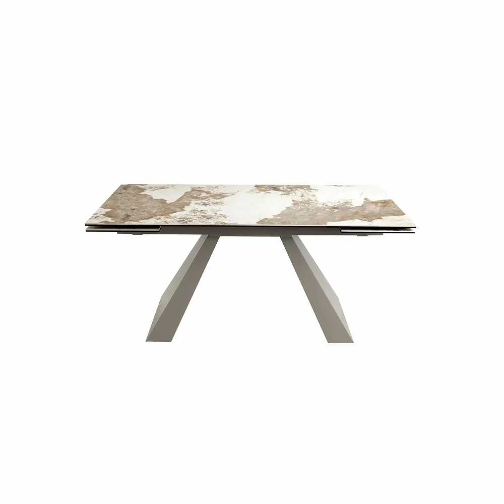 Dining Tables - Rectangular extending dining table in porcelain marble - ANGEL CERDÁ