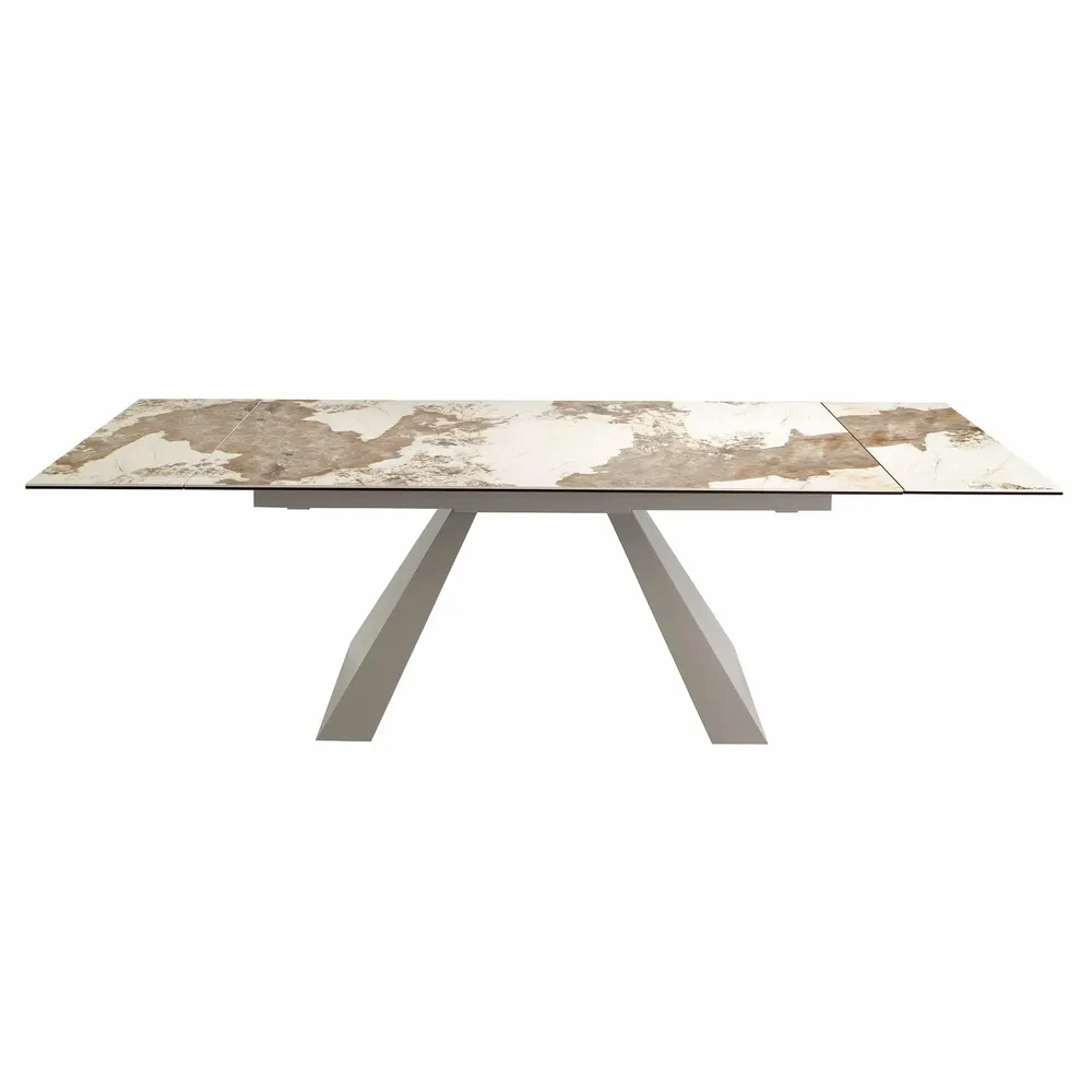 Dining Tables - Rectangular extending dining table in porcelain marble - ANGEL CERDÁ