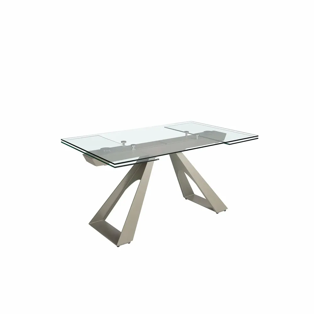 Tables Salle à Manger - Table à manger à rallonge rectangulaire verre trempé - ANGEL CERDÁ