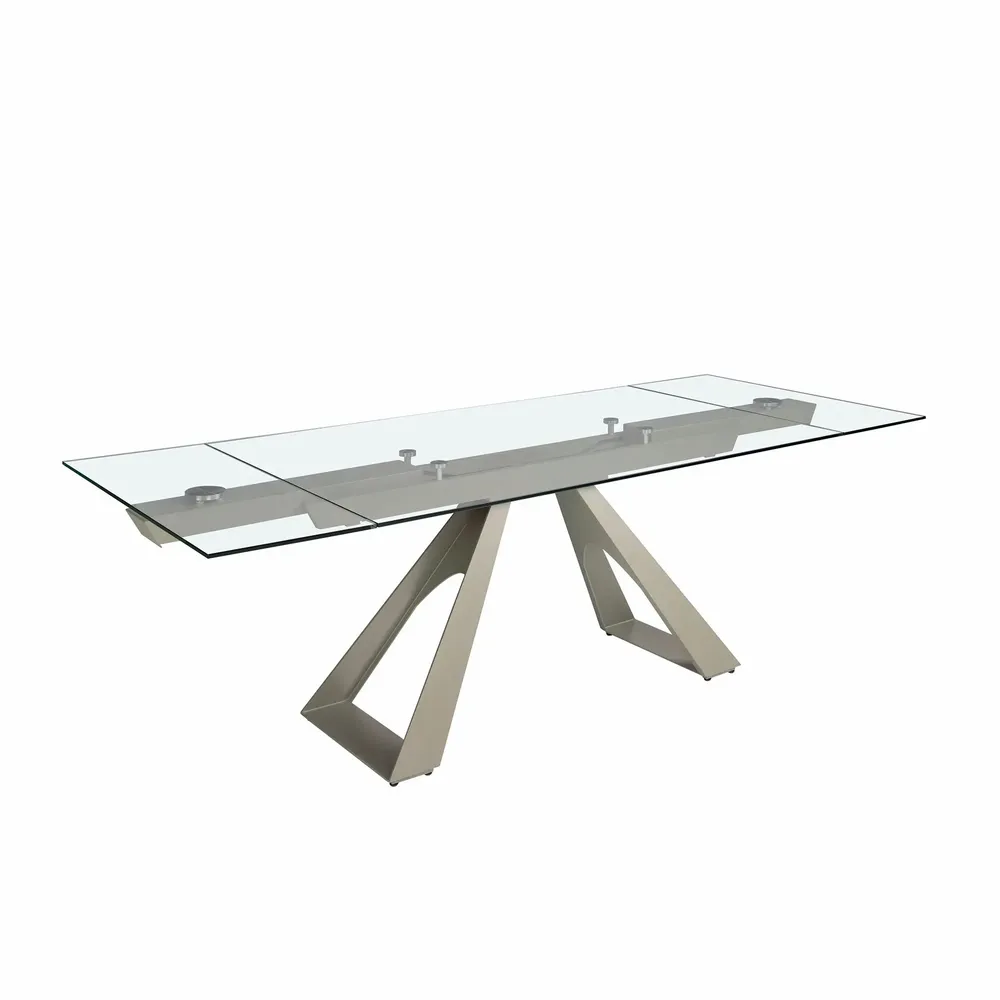 Tables Salle à Manger - Table à manger à rallonge rectangulaire verre trempé - ANGEL CERDÁ