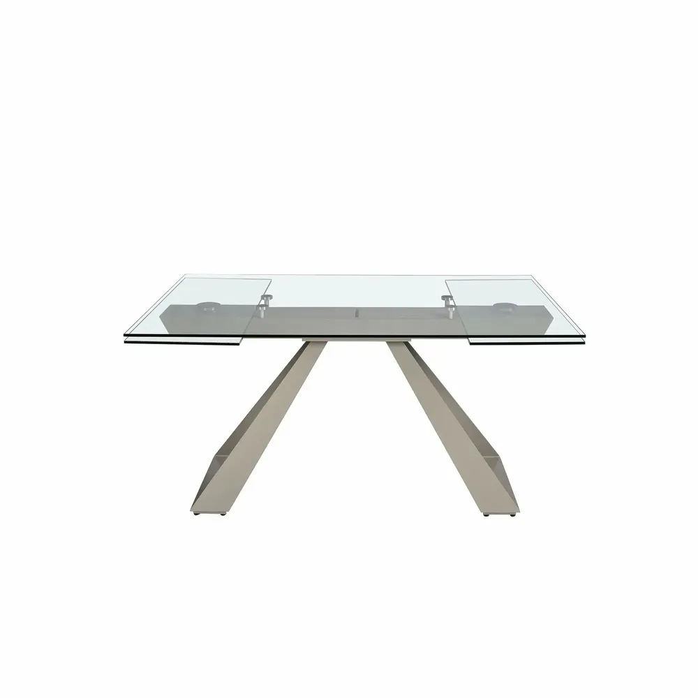 Tables Salle à Manger - Table à manger à rallonge rectangulaire verre trempé - ANGEL CERDÁ
