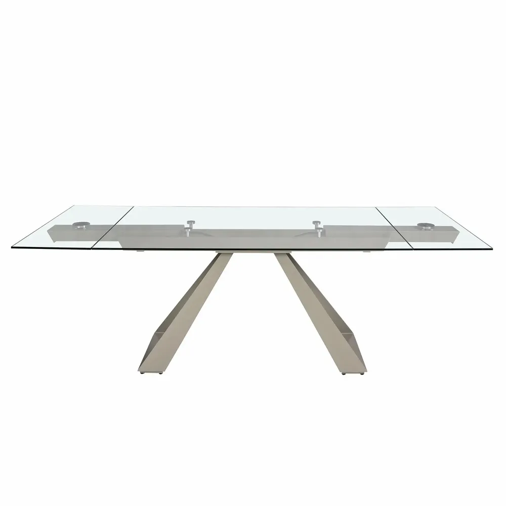 Tables Salle à Manger - Table à manger à rallonge rectangulaire verre trempé - ANGEL CERDÁ