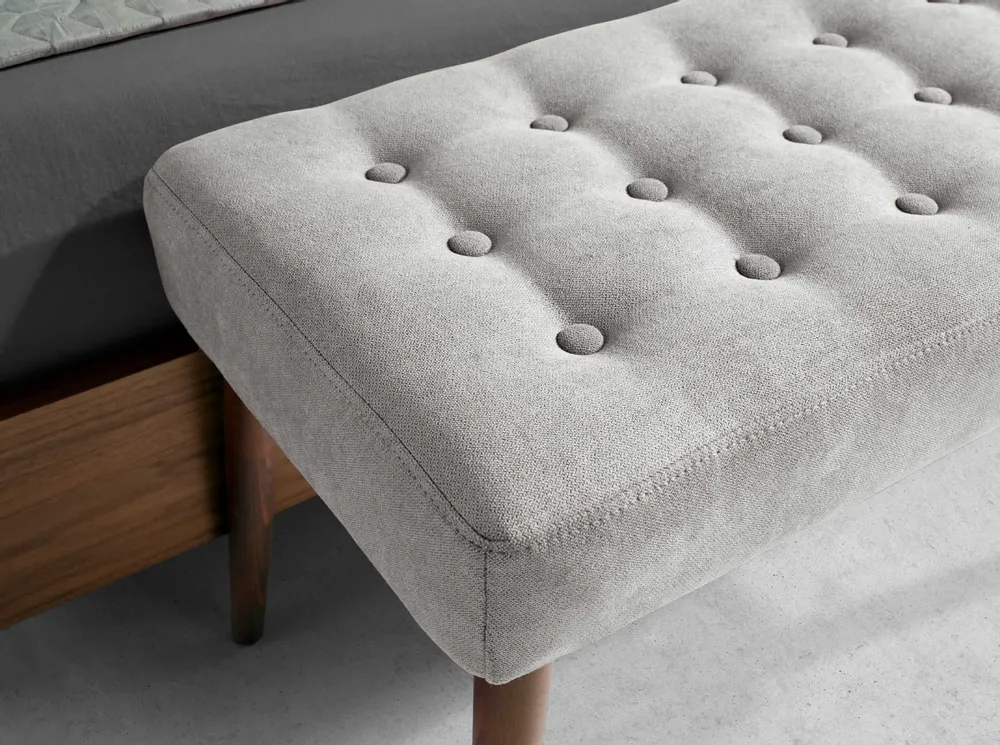 Bancs - Tabouret en tissu gris foncé - ANGEL CERDÁ