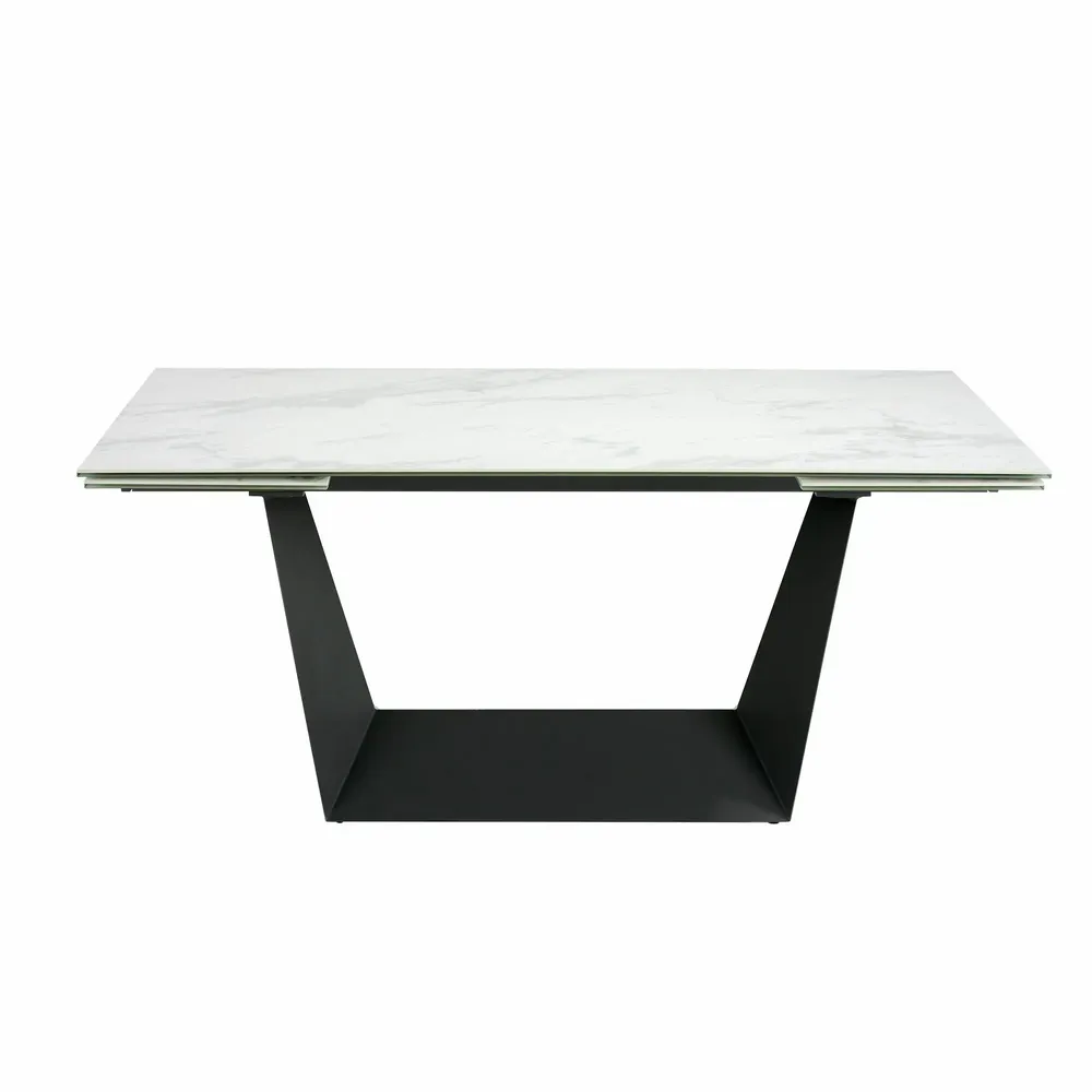 Dining Tables - White marble extendable dining table - ANGEL CERDÁ