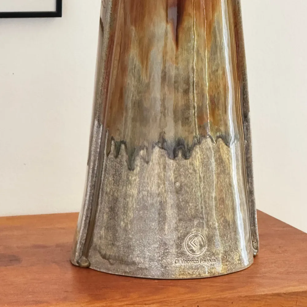 Céramique - Lampe champignon sculpturale conique - FUOCO collection - DI VINCENZO POUJOULA