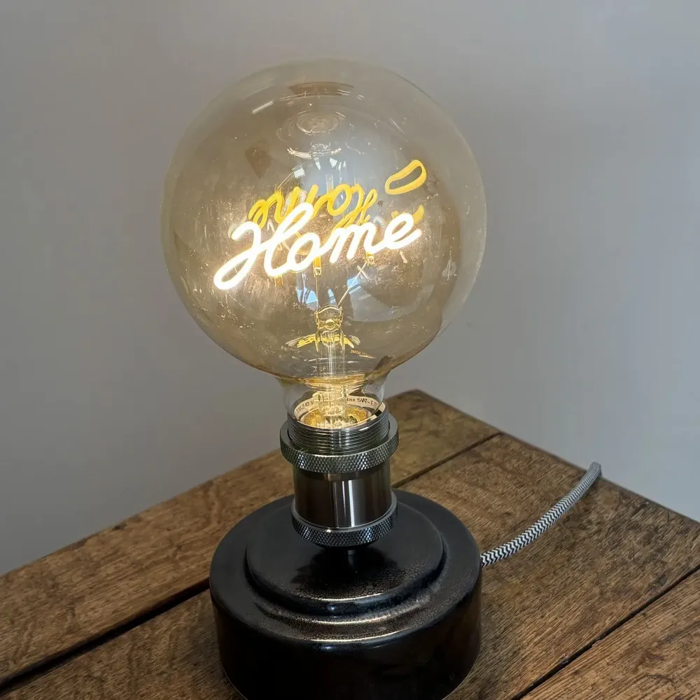 Objets de décoration - Lampe à poser Gaïa Noir - Ampoule Home - LES POTERIES DE SWANE