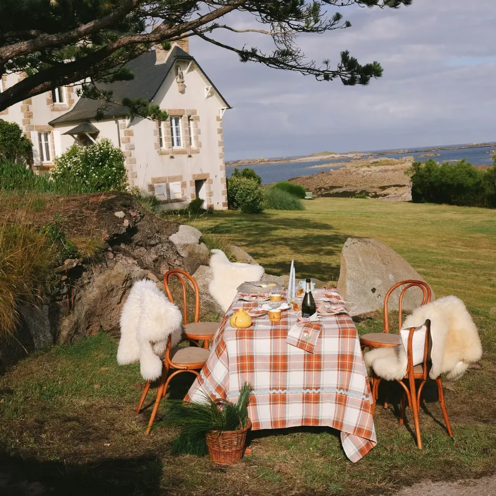 Linge de table textile - Tablecloth Highland Cappuccino - MAISON DÎNETTE