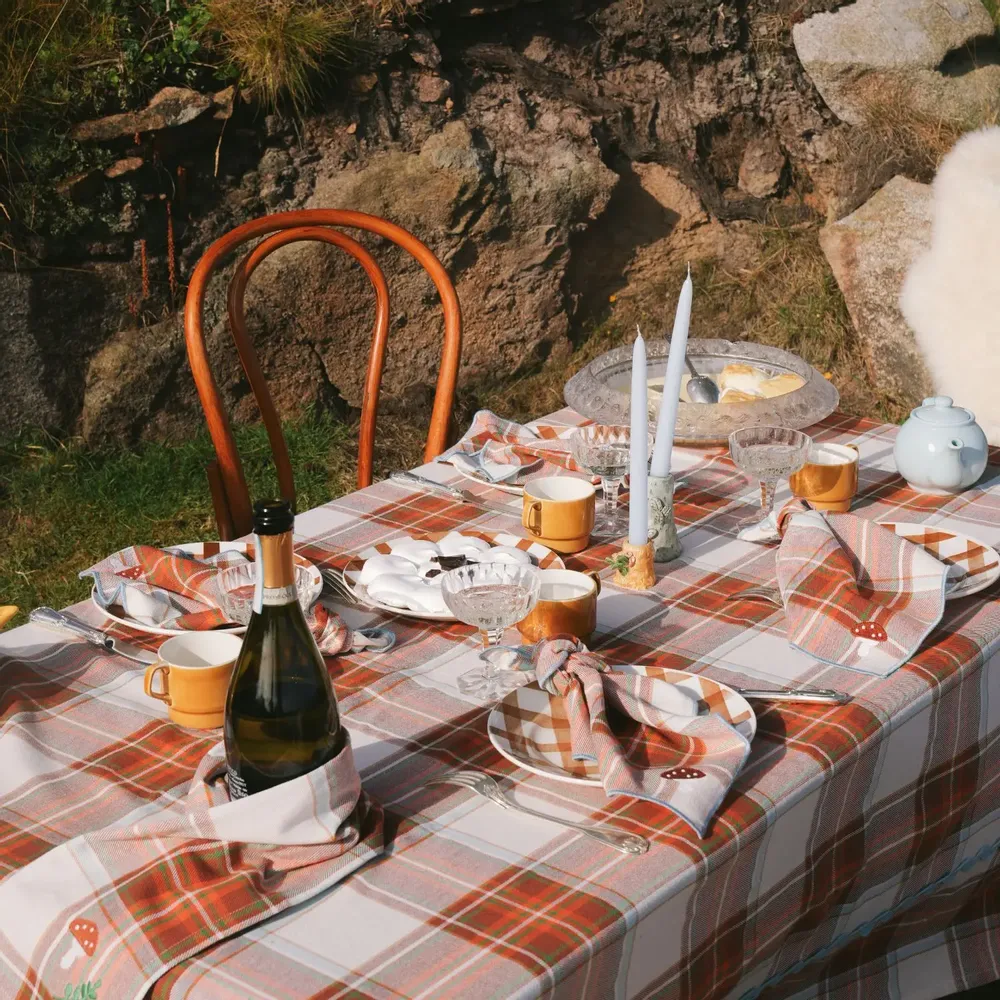Linge de table textile - Tablecloth Highland Cappuccino - MAISON DÎNETTE