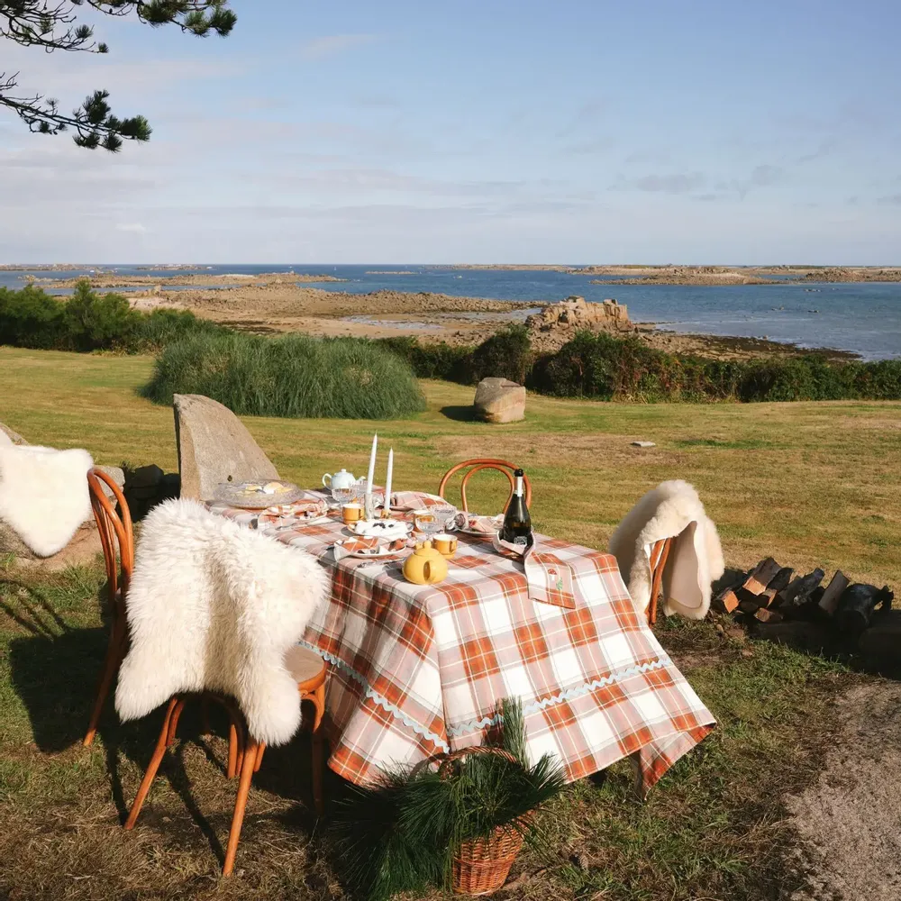 Linge de table textile - Tablecloth Highland Cappuccino - MAISON DÎNETTE
