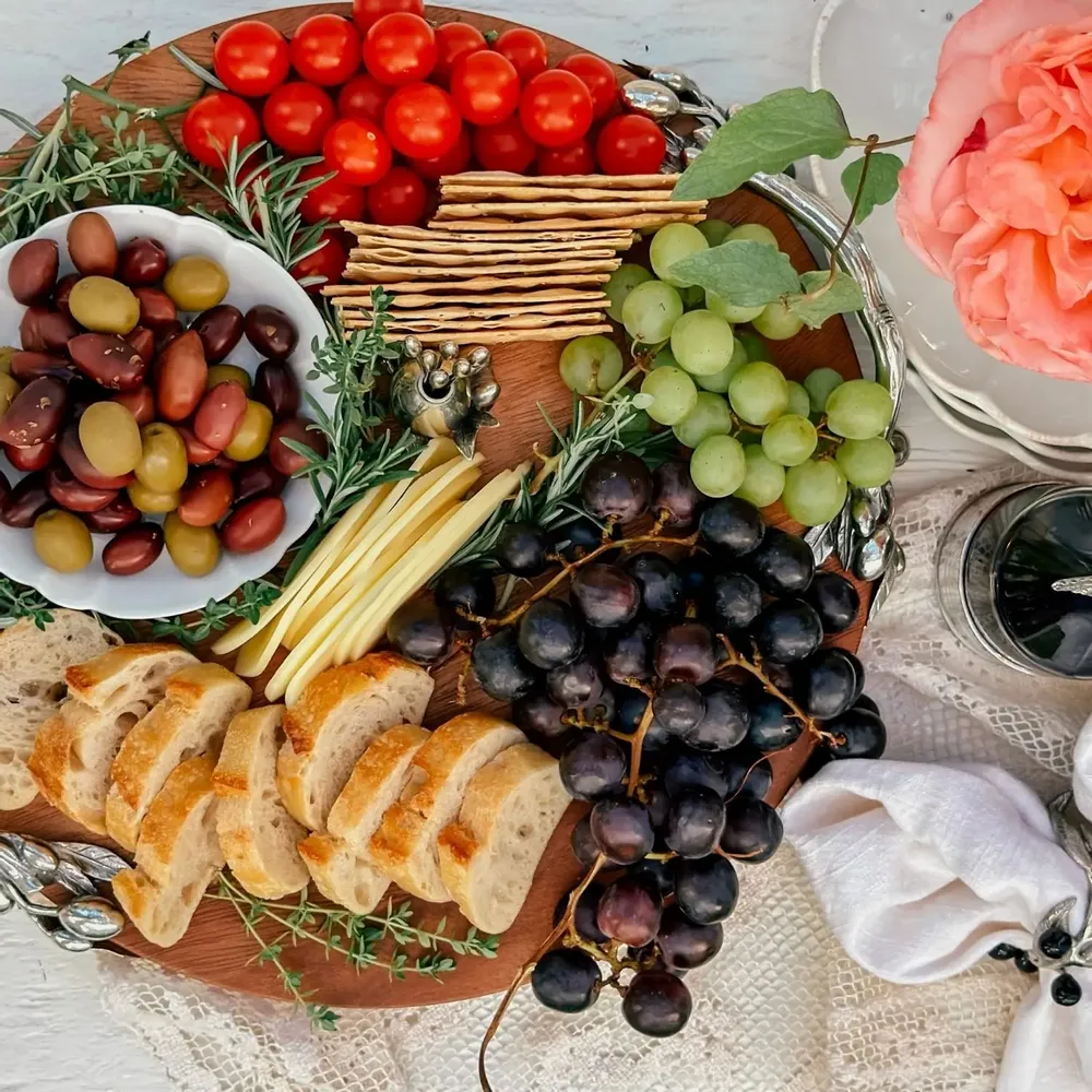 Platter and bowls - Olive Grove Cheese Board - VAGABOND HOUSE