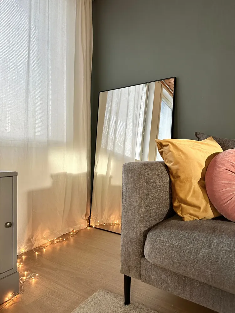 Mirrors - Large Full Length Mirror With Black Frame (80x135cm) - SCANDINAVIAN GLASSFACTORY