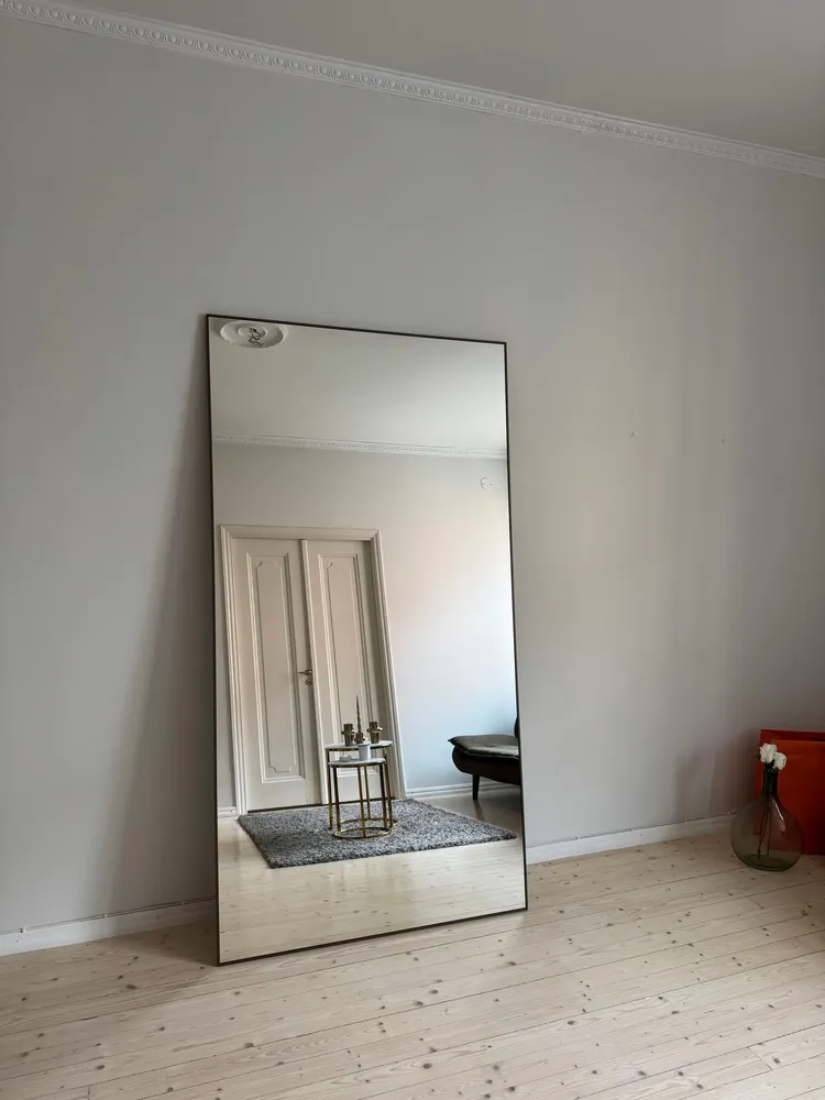 Miroirs - Très grand miroir pleine longueur avec cadre noir (110 x 210 cm) - SCANDINAVIAN GLASSFACTORY