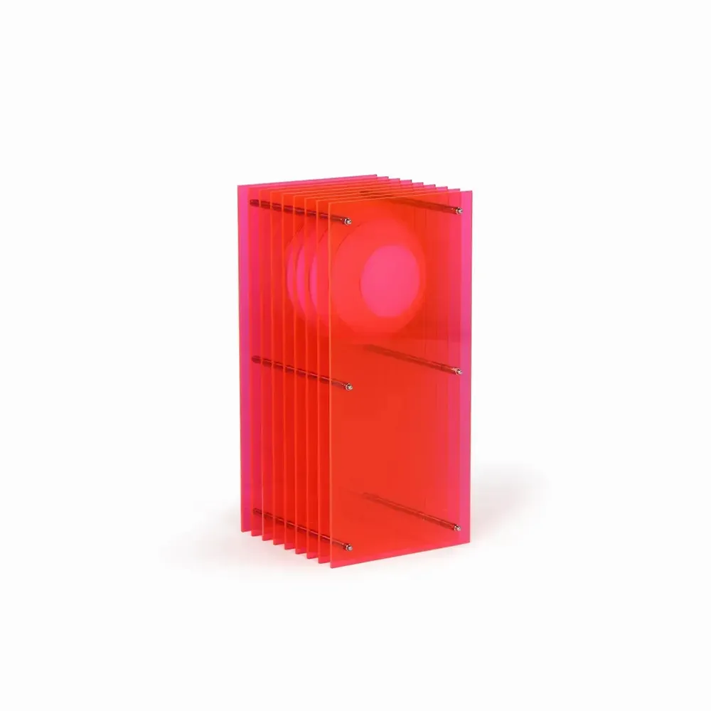 Desk lamps - LOP lamp small rectangle in electric pink acrylic - BANG