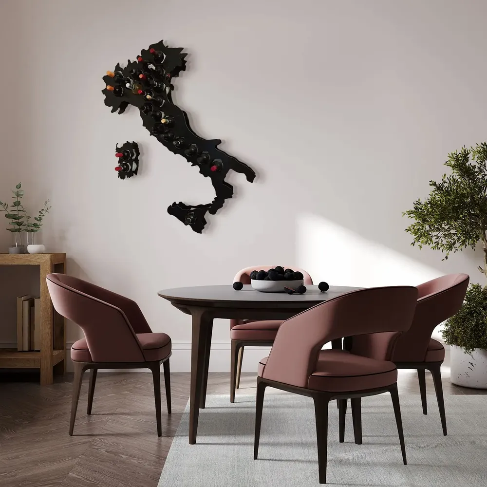 Services - Italy Wall-Mounted Steel Wine Rack – 24 Bottles - INCREDIBLE DESIGNS