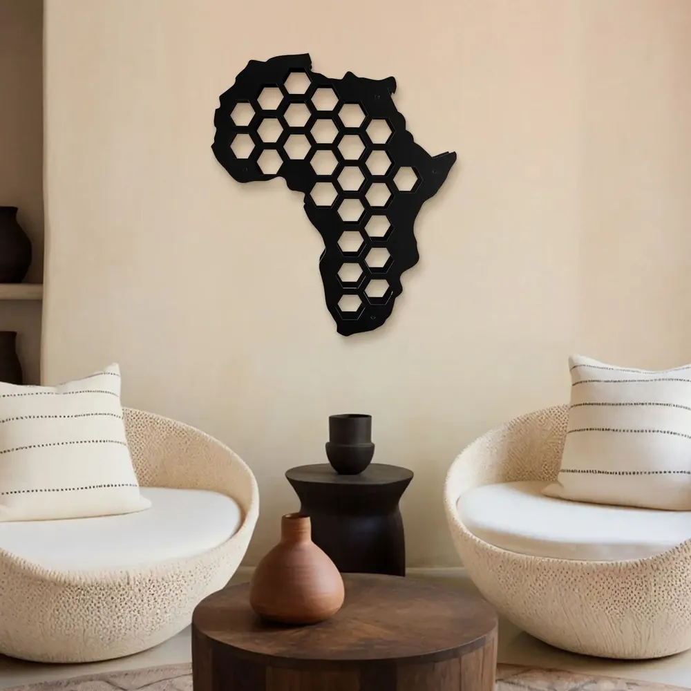 Services - Africa Wall-Mounted Steel Wine Rack - INCREDIBLE DESIGNS