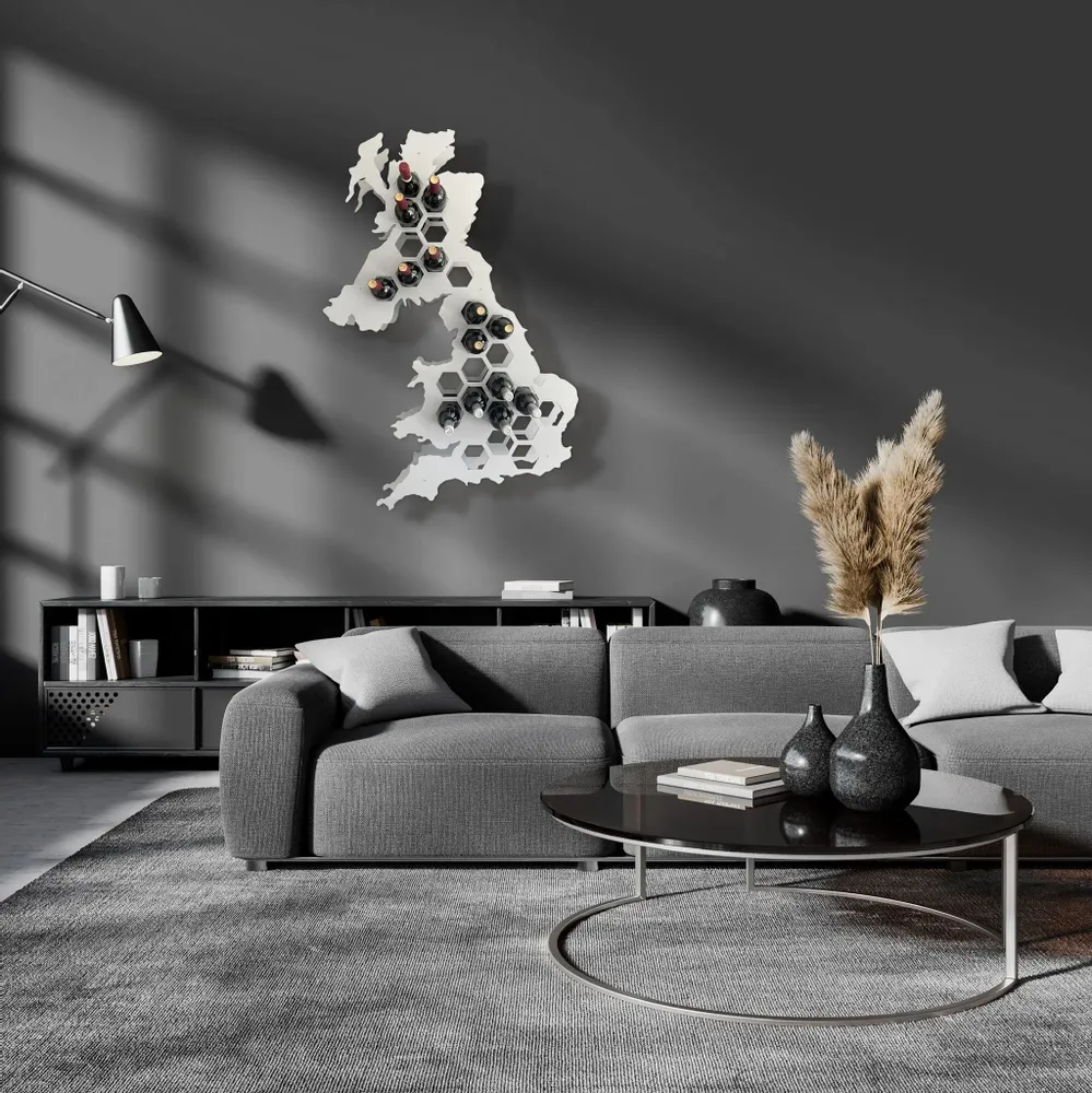Services - Porte-bouteilles mural Royaume-Uni en acier – 25 bouteilles - INCREDIBLE DESIGNS