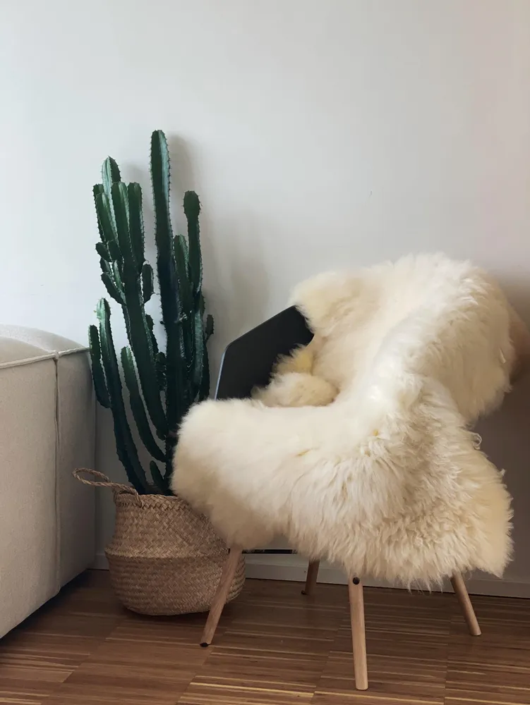 Autres tapis - Tapis en Peau de Mouton Naturelle – Ivoire - MELLOW CONCEPT STORE