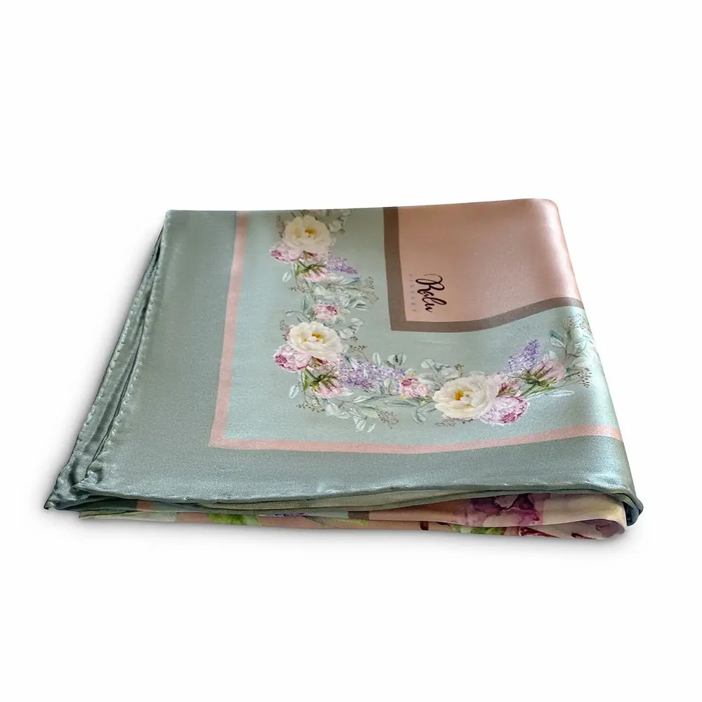 Foulards et écharpes - Silk Scarf Ravishing Peonies 90X90 CM - RALUFINEART