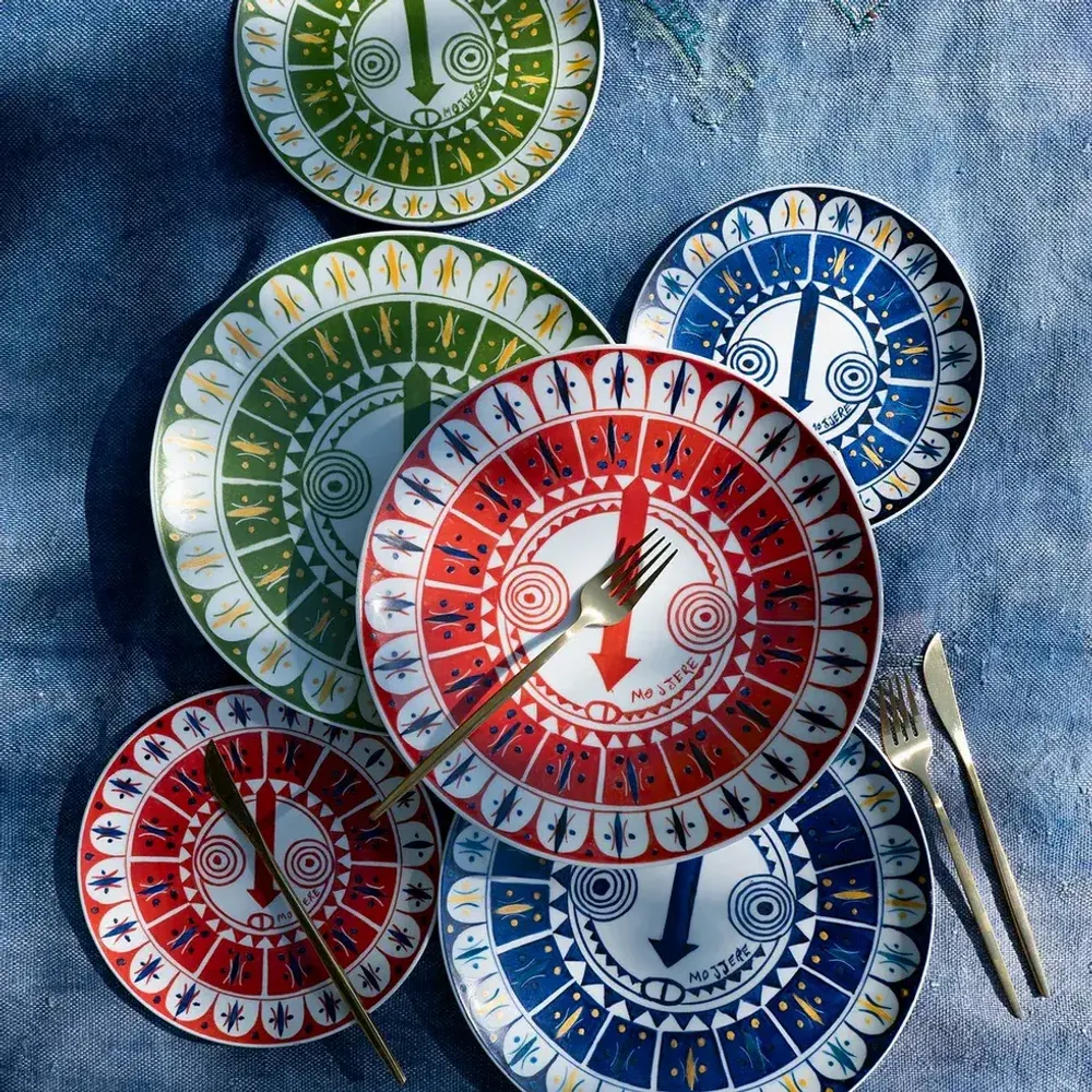 Assiettes de réception - Assiette plate Heritage Fiery Red - MOJJERE