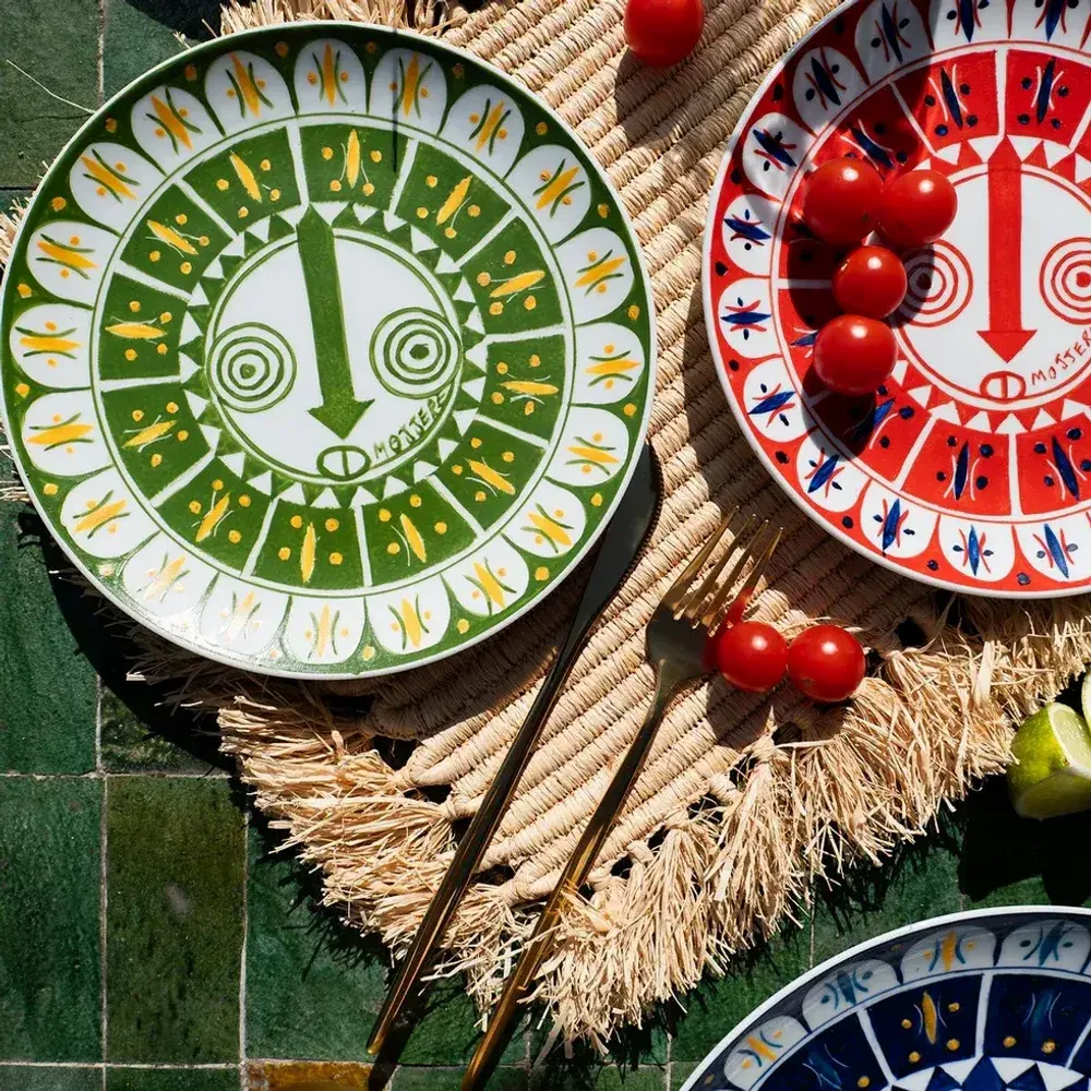 Assiettes de réception - Assiette plate Heritage Verdant Green - MOJJERE