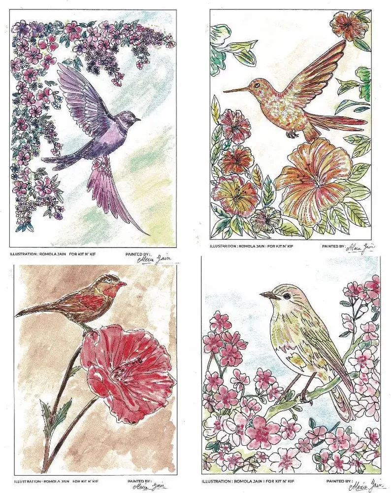 Gifts - Nomad Watercolor Kit - Spring inflight (all included) | Kit n'Kif ® - ATELIER MANDALA