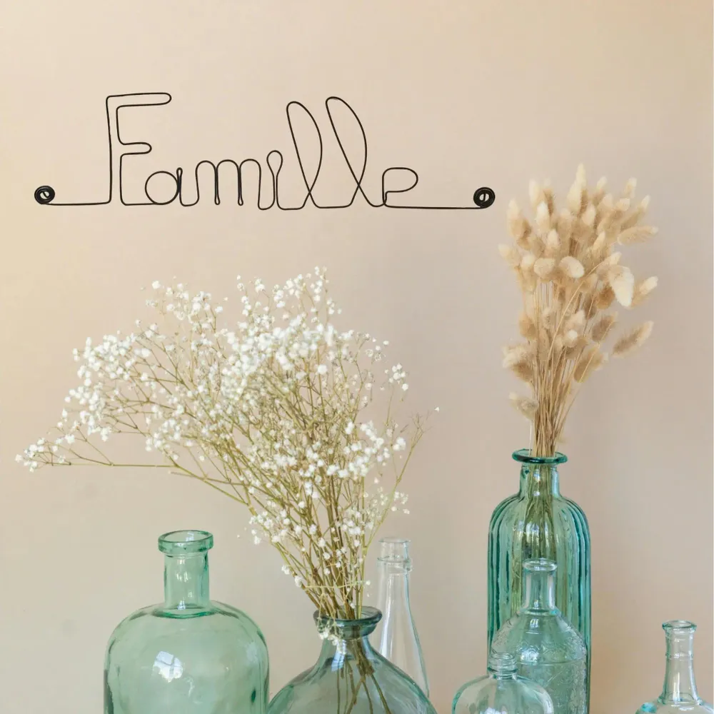 Other wall decoration - Wire Wall Decoration\" Family\” - to pin - Wall Jewelry - BIJOUX DE MUR