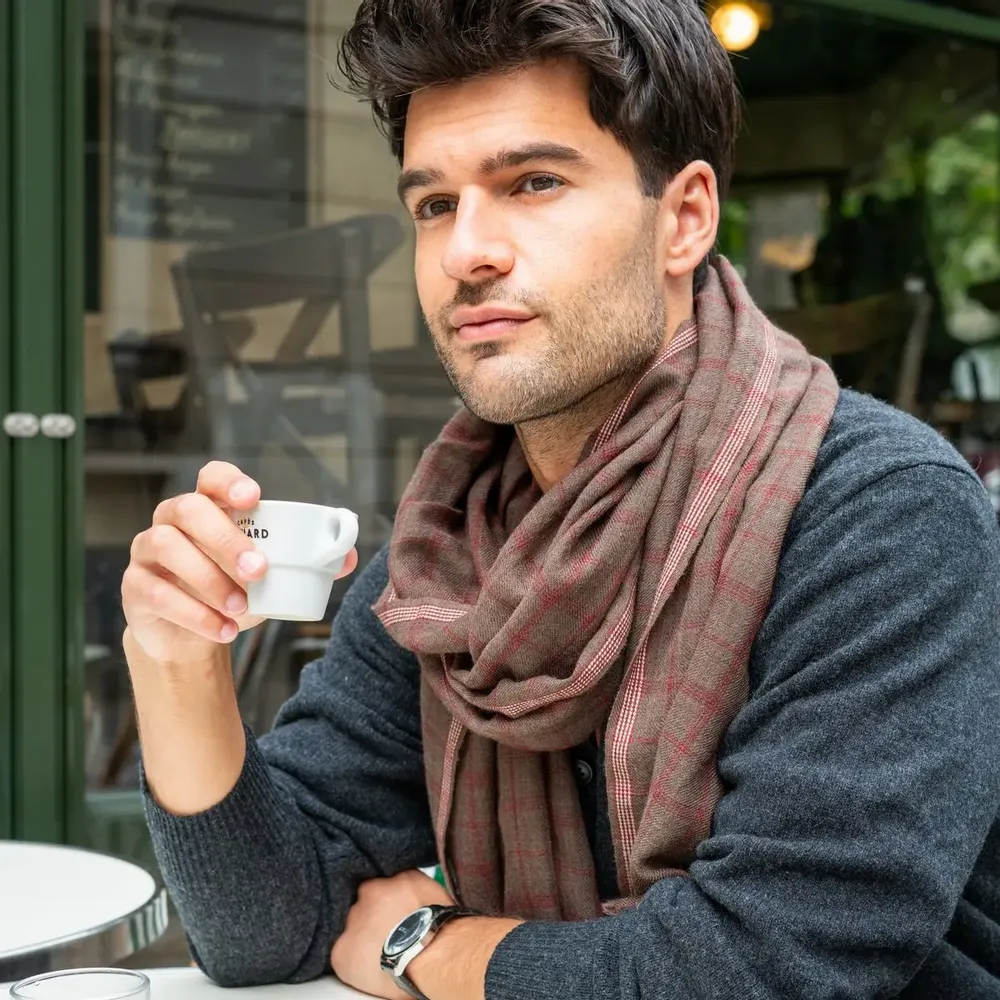 Scarves - Écharpe homme marron ALTYN EMEL - AV08 PARIS