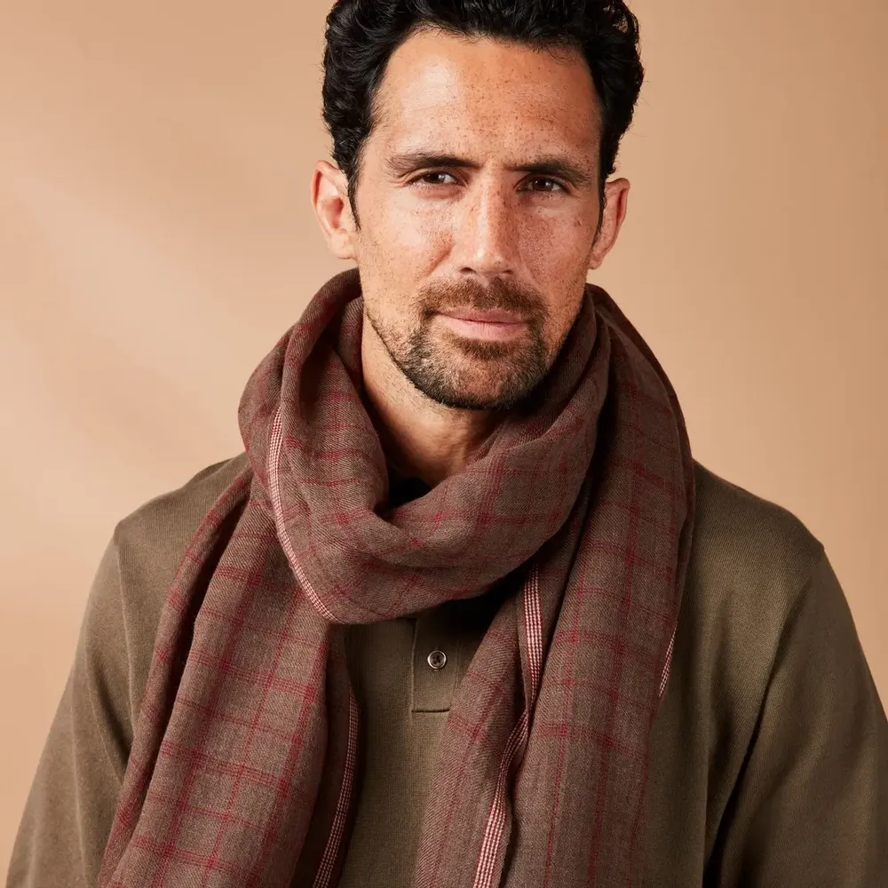 Scarves - Écharpe homme marron ALTYN EMEL - AV08 PARIS