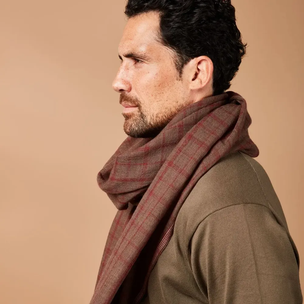 Scarves - Écharpe homme marron ALTYN EMEL - AV08 PARIS