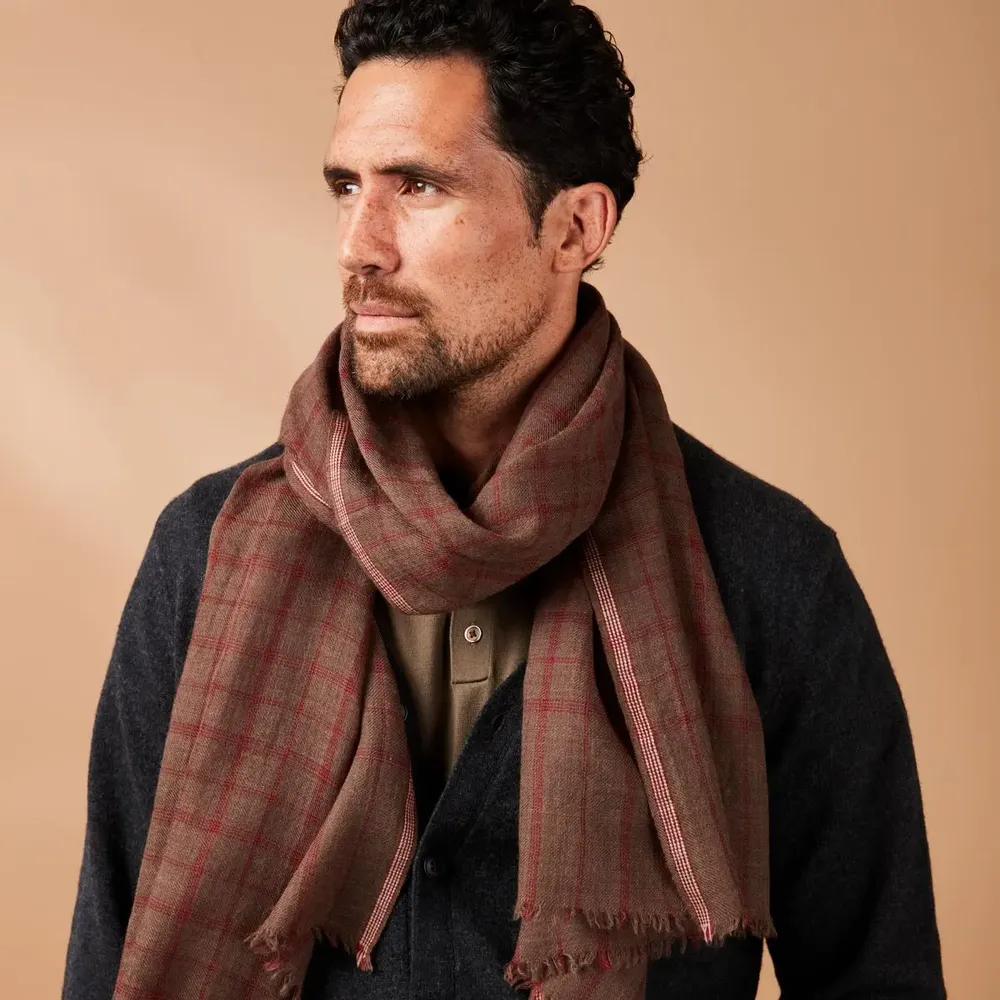 Scarves - Écharpe homme marron ALTYN EMEL - AV08 PARIS