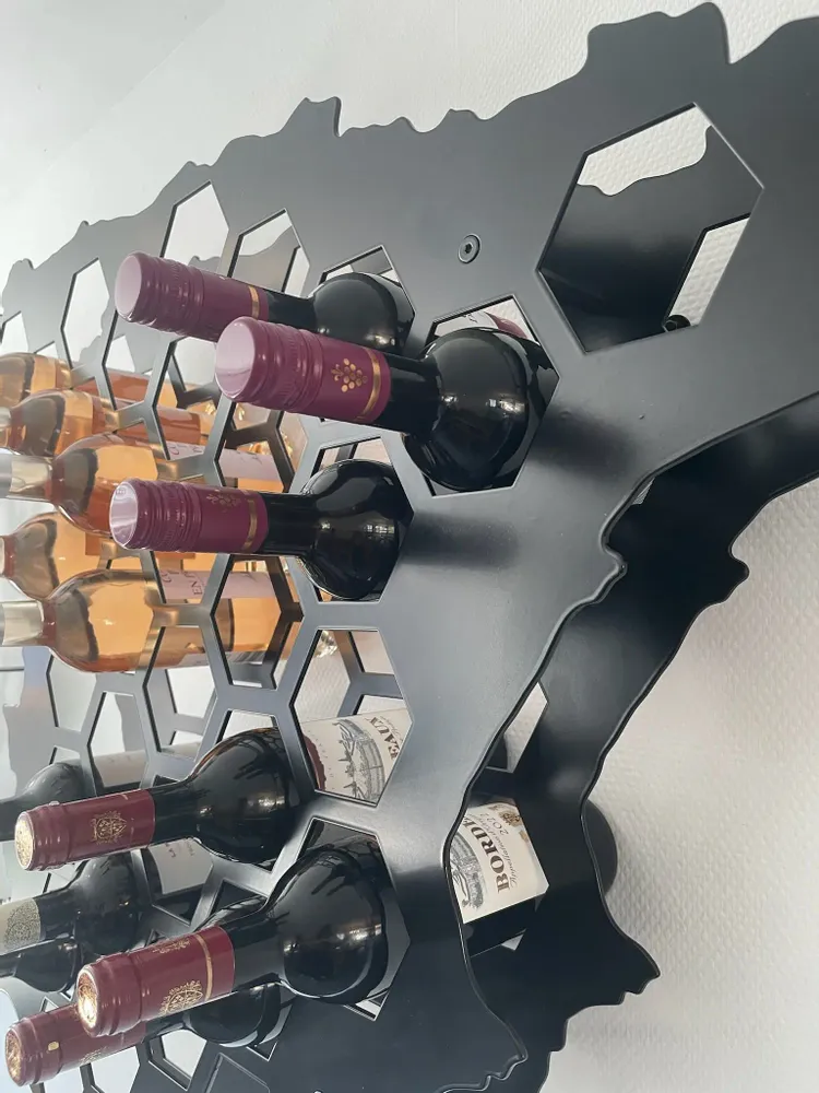 Services - Spain Wall-Mounted Steel Wine Rack – 33 Bottles - INCREDIBLE DESIGNS
