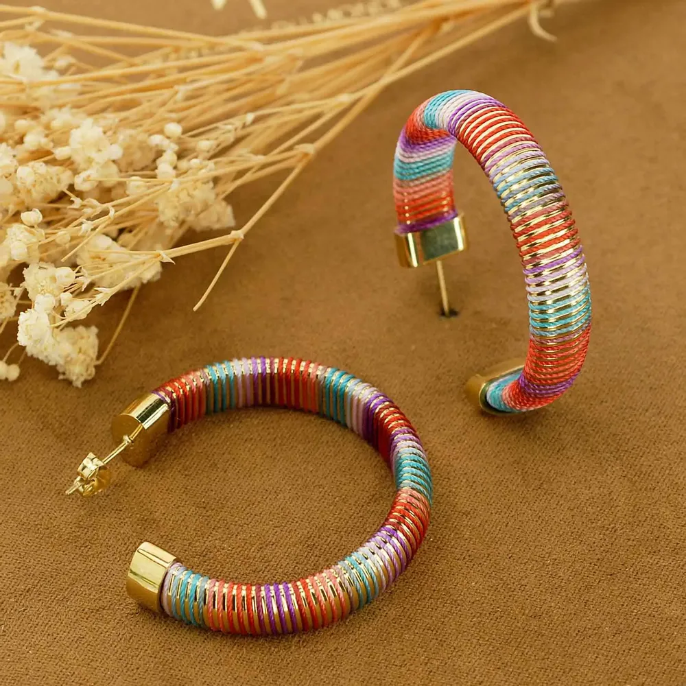 Jewelry - Two-Tone Earrings - MERVEILLES DU MONDE BIJOUX