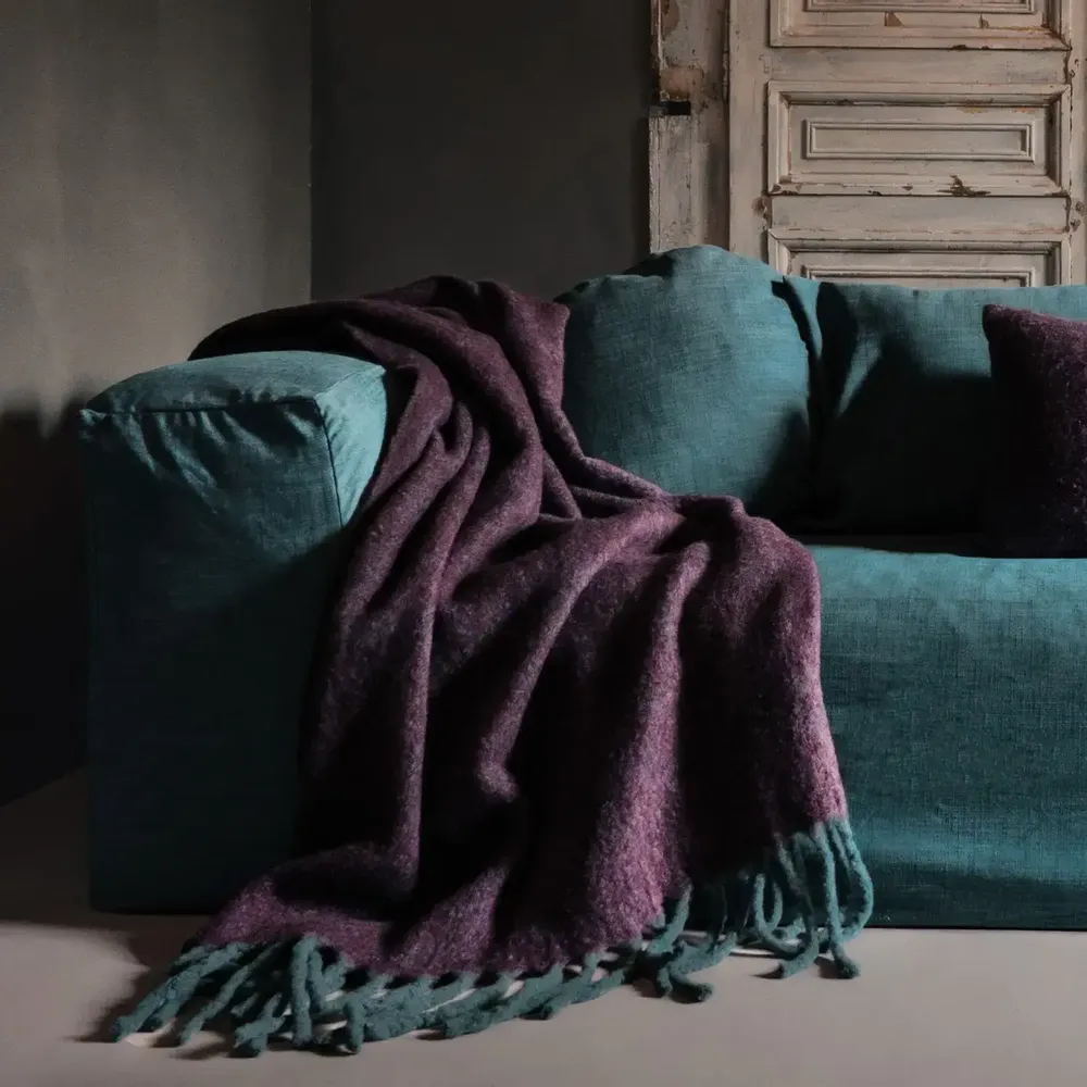 Throw blankets - Throw CRUMBLE 125x200cm - BED AND PHILOSOPHY