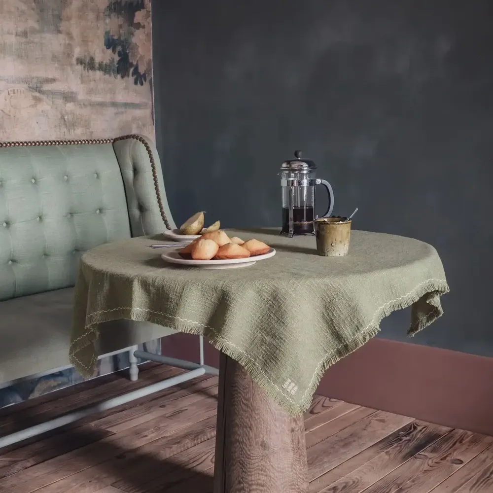 Nappes - Mini nappe MOZZARELLA 100x100cm - BED AND PHILOSOPHY