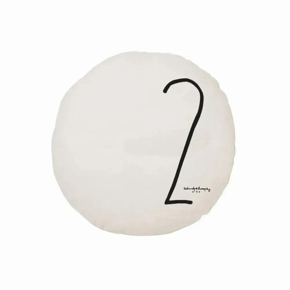 Cushions - Cushion cover SHININGTYPO2 D63cm - BED AND PHILOSOPHY