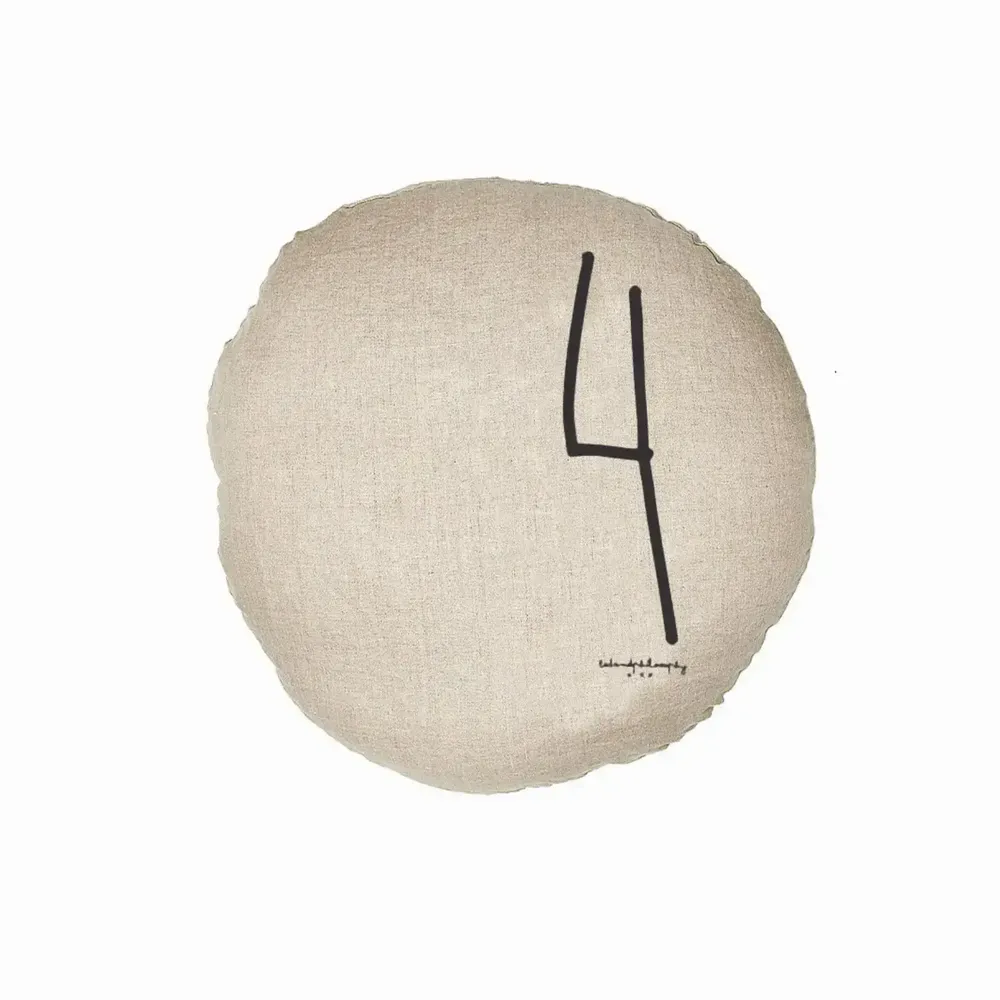 Cushions - Cushion cover SHININGTYPO4 D63cm - BED AND PHILOSOPHY