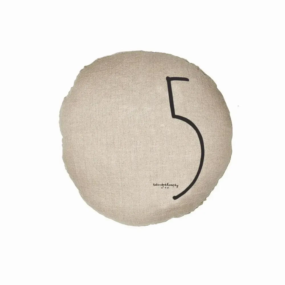 Cushions - Cushion cover SHININGTYPO5 D63cm - BED AND PHILOSOPHY