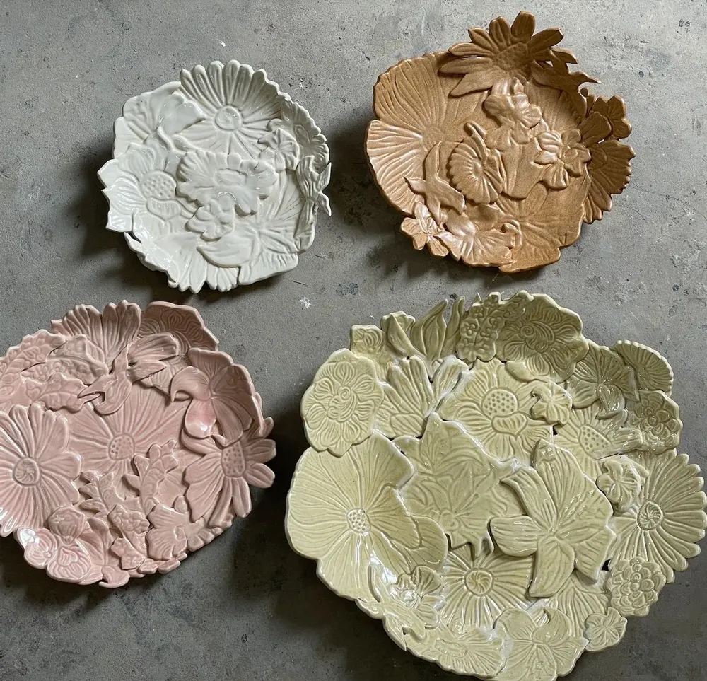 Platter and bowls - Petals & Flora Collection - LAMUNLAMAI. CRAFTSTUDIO