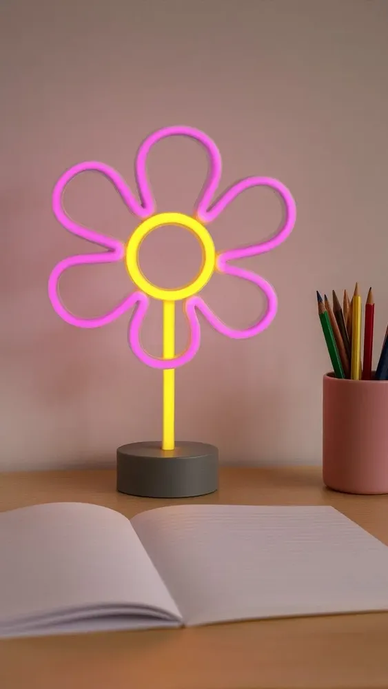 Table lamps - LOW CONSUMPTION LED NEON LAMP " HAPPINESS IS HERE " - LIGHT ME UP
