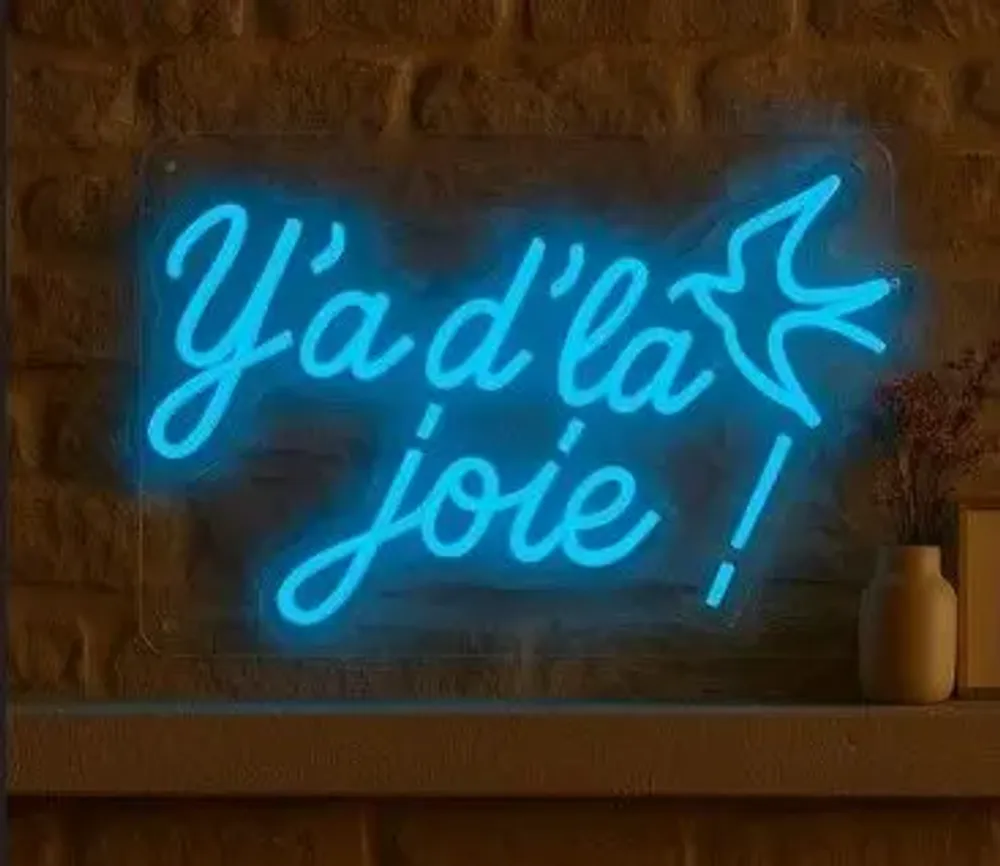 Table lamps - LOW CONSUMPTION LED NEON LAMP " HAPPINESS IS HERE " - LIGHT ME UP