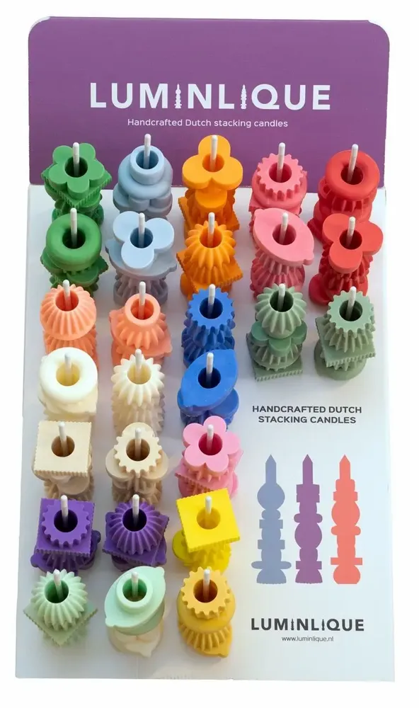 Customizable objects - Display package stacking candles - LUMINLIQUE