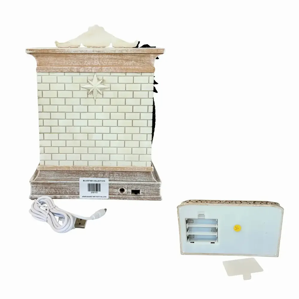 Crèches et santons - Crèche LED avec Palmiers, Lumière Chaleureuse, Minuterie et DC - BLUE STAR B.V.